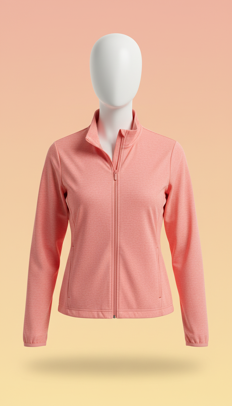 Coral Rush Lightweight Zip Jacket